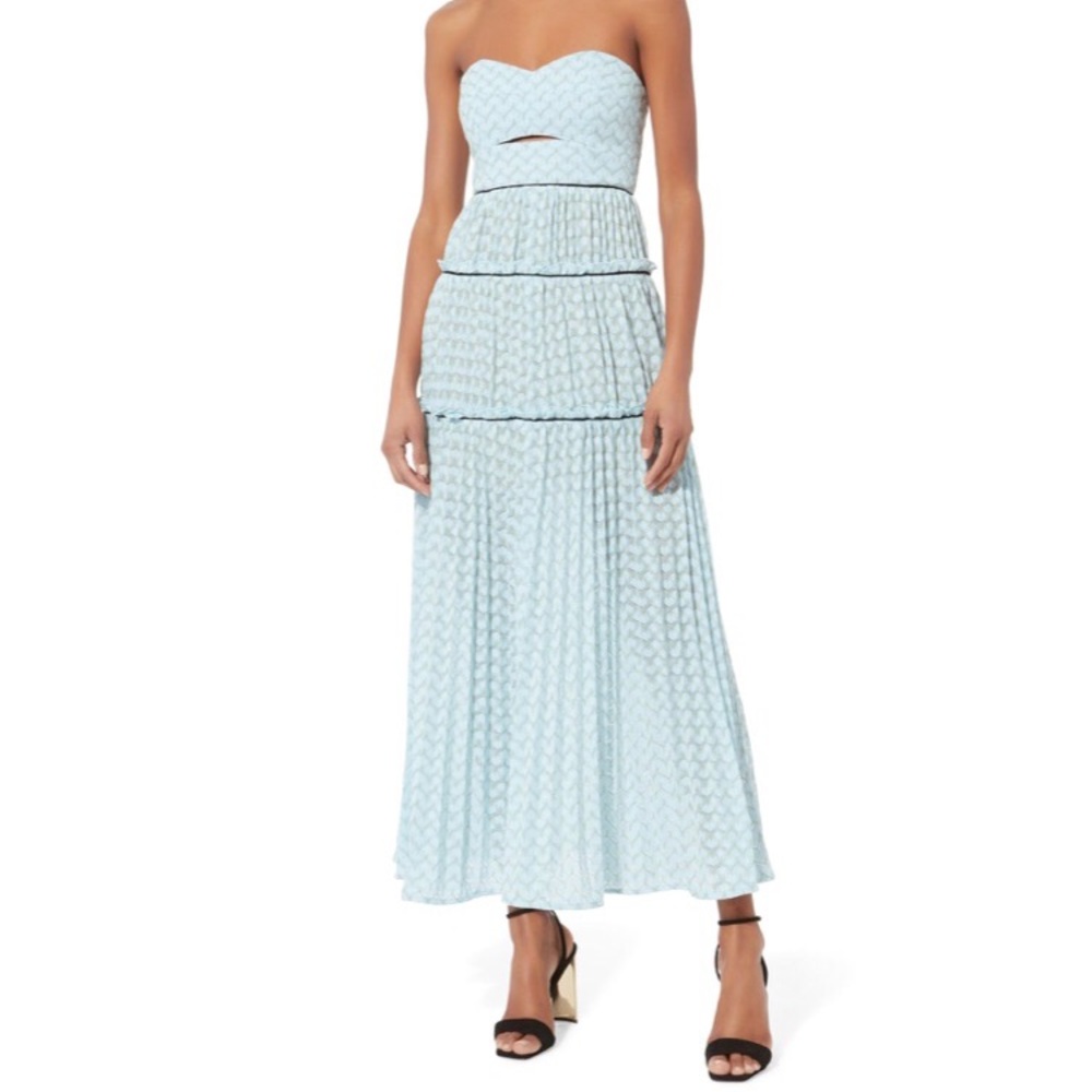 Self-Portrait Chevron Maxi Dress